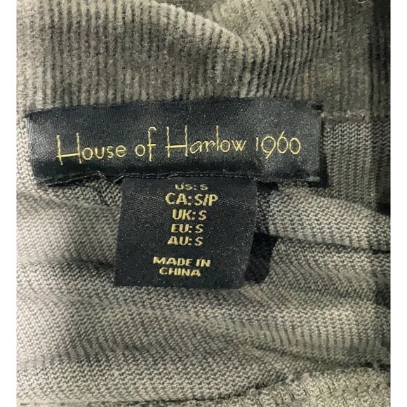 House Of Harlow 1960 Army Green Corduroy Belted Luxury Designer Trench Dress - Picture 7 of 8